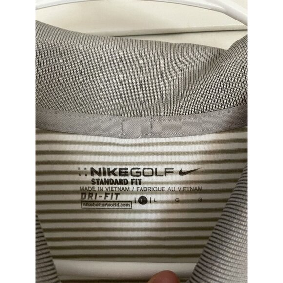 Nike Polo Golf Shirt L Gray Standard Fit Short Sleeve Mens Los Angeles Angels - Picture 2 of 7